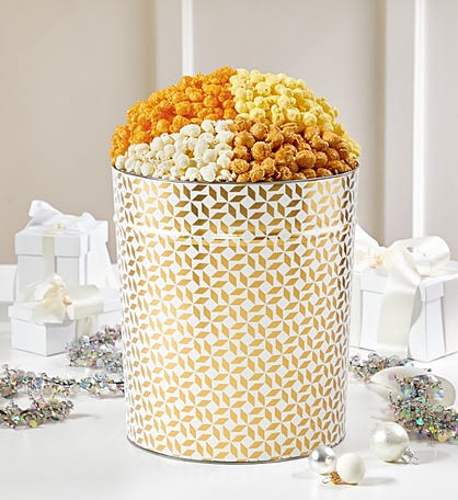 Winter Elegance Popcorn Tins